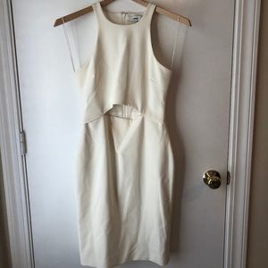 White Front Cut Out Likely Dress